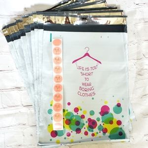 10x13 Poly Mailers & Stickers Polymailers Shipping Supplies, Fun Dress Dots